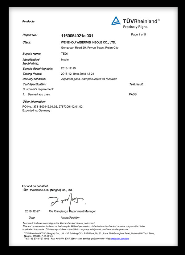 Certification
