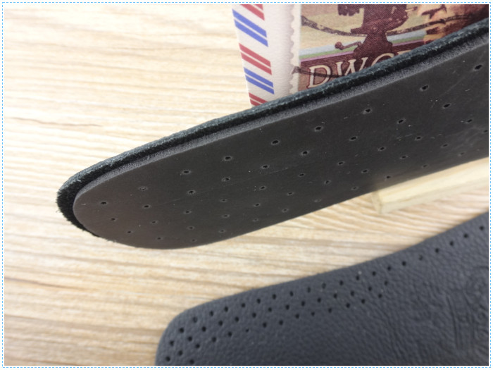 Breathable Cowhide Black Genuine Leather Insole