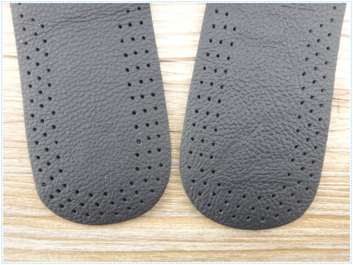 Breathable Cowhide Black Genuine Leather Insole